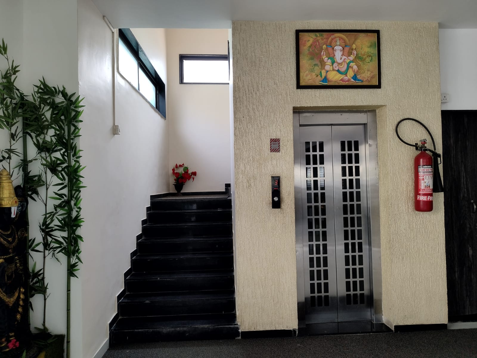 Photo of SDG Girls Hostel elevator and staircase area