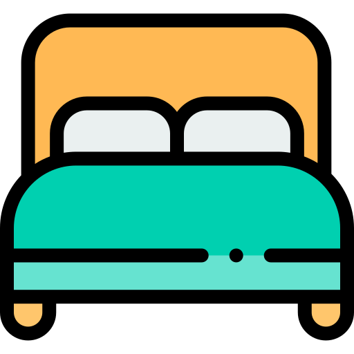 Illustration of comfortable bed and mattress facility