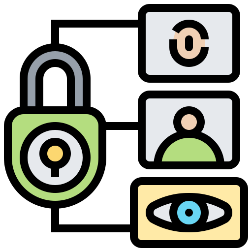 Illustration of biometric security and identity access