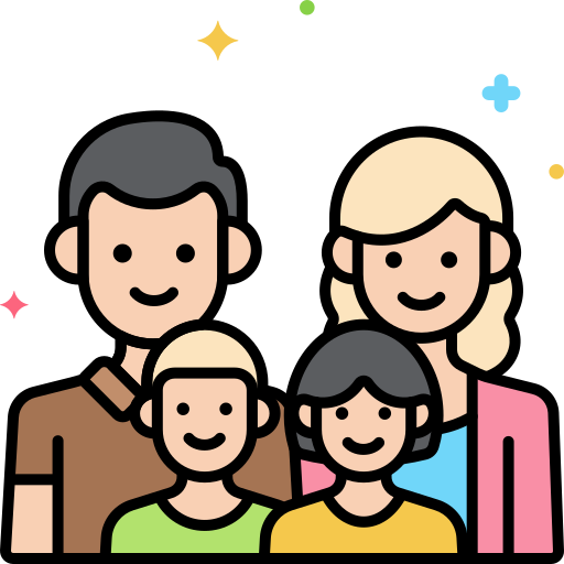 Illustration of family for parent response line facility