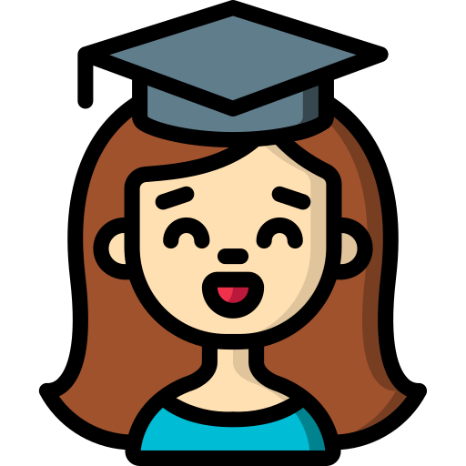 Happy student icon for happy students count